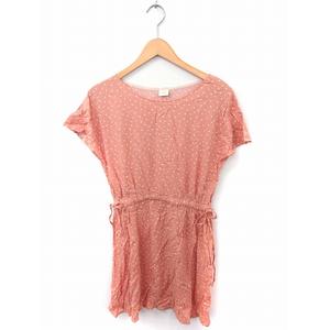 テチチ Te Chichi ワンピース ドット フレンチスリーブ ひざ丈 M オレンジ Ft29 レディース 172 ベクトルパーク