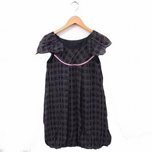 ジルスチュアート Jill Stuart ワンピース チェック 丸首 ノースリーブ ひざ丈 S グレー 灰 ブラック 黒 Ft1 レディース 172 ベクトルパーク