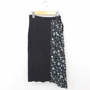 CLANE ブラック フレアスカート CLANE 正規商品 スカート クラネ タック ディテール フレアー