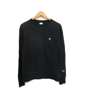 チャンピオン CHAMPION トレーナー  スウェット コットン ワンポイント ロゴ L ブラック 黒 /KT9 メンズ
