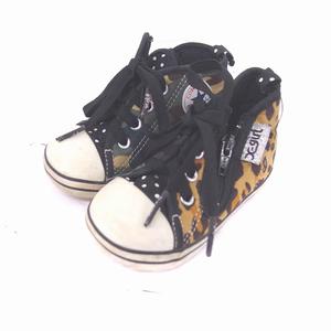 コンバース CONVERSE X-GIRL コラボ ベビー靴 ALLSTAR スニーカー シューズ 迷彩 カモフラ レオパード 12.5 ベージュ グリーン 茶 緑 /TT1 レディース