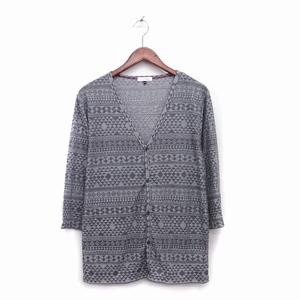 アー・ヴェ・ヴェ オム ミッシェルクラン a.v.v HOMME カーディガン ニット 七分袖 Vネック 48 グレー 灰 /KT7 メンズ