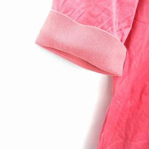 USED*ensuite/エンスウィート/L/リブニットボーダーワンピース/オレンジ/長袖/上品/エレガント/秋冬 ensuite - ensuite エンスウィート ブラウス M カーキ 古着中古