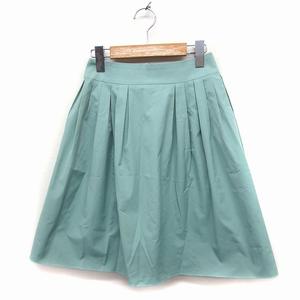 エムプルミエ M-Premier タック フレア スカート ひざ丈 無地 シンプル