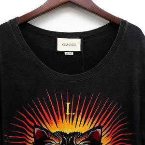 グッチ GUCCI 国内正規品 タグ付き 猫 虎刺繍 Tシャツ 半袖 プリント
