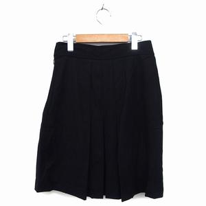 アスペジ ASPESI タック フレア スカート 膝丈 ウール サイドジップ 40