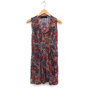 タクーン THAKOON シルク ワンピース ノースリーブ ひざ丈 花柄 
