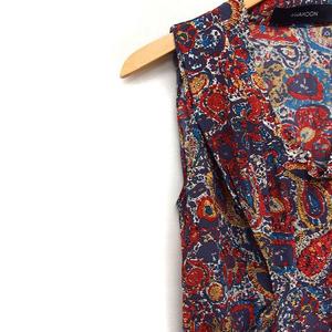 タクーン THAKOON シルク ワンピース ノースリーブ ひざ丈 花柄 