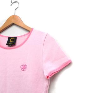 クレイサス CLATHAS ニット セーター 半袖 刺繍 ワンポイント コットン  