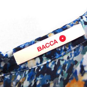 バッカ BACCA 柄 ノースリーブ オールインワン ひざ丈 Vネック