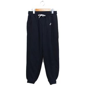 ナイキ NIKE 国内正規品 スポーツウェア メッシュ スウェット パンツ リブ ロゴプリント ドローストリング コットン 綿 M 黒 ブラック /NT22 レディース