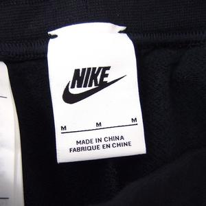 ナイキ NIKE 国内正規品 スポーツウェア メッシュ スウェット パンツ リブ ロゴプリント ドローストリング コットン 綿 M 黒 ブラック /NT22 レディース