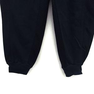 ナイキ NIKE 国内正規品 スポーツウェア メッシュ スウェット パンツ リブ ロゴプリント ドローストリング コットン 綿 M 黒 ブラック /NT22 レディース