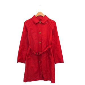 マッキントッシュフィロソフィー MACKINTOSH PHILOSOPHY ステンカラーコート 撥水 ロング ベルト シンプル 38 レッド 赤 /KT22 レディース