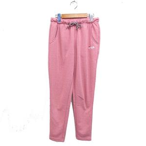 フィラ FILA 国内正規品 スウェット パンツ ロゴ刺繍 綿混 M ピンク /FT19 レディース