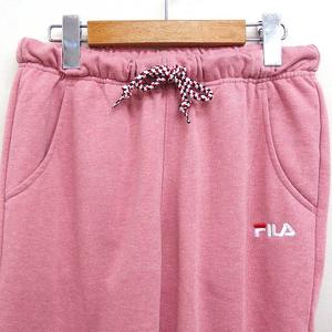 フィラ FILA 国内正規品 スウェット パンツ ロゴ刺繍 綿混 M ピンク /FT19 レディース