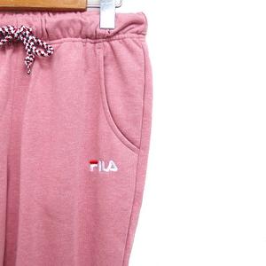 フィラ FILA 国内正規品 スウェット パンツ ロゴ刺繍 綿混 M ピンク /FT19 レディース