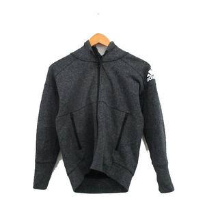 アディダス adidas 国内正規品 ジップアップ パーカー フード コットン S グレー 灰 /KT11 メンズ