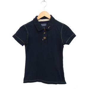 ポロジーンズ ラルフローレン POLO JEANS 国内正規品 ポロシャツ 半袖 配色ステッチ 鹿の子 コットン 綿 M ブラック 黒 /FT37 レディース