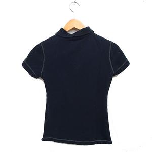 ポロジーンズ ラルフローレン POLO JEANS 国内正規品 ポロシャツ 半袖 配色ステッチ 鹿の子 コットン 綿 M ブラック 黒 /FT37 レディース