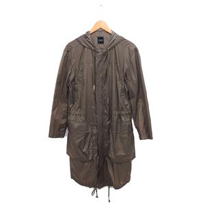 ドゥーズィエム クラス ラリュー DEUXIEME CLASSE L'ALLURE フード モッズコート ロング ドローストリング 比翼仕立て ジップアップ M カーキ /NT26 レディース