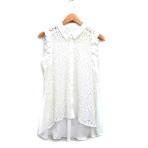 ジルスチュアート JILL STUART 総レース ブラウス シャツ ノースリーブ 
