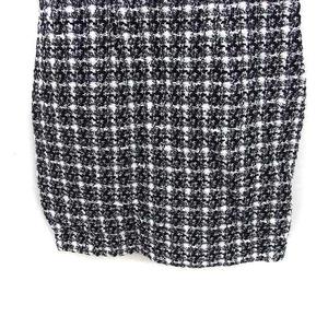 ラブレス LOVELESS ベロア ツイード ワンピース ミニ 切替 36 ブラック 黒 /FT46 レディース