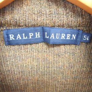 ラルフローレン RALPH LAUREN 国内正規品 ニット セーター ハイネック ウール ハーフボタン 長袖 5i カーキ /TT レディース