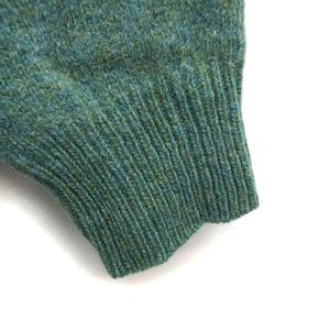 ラルフローレン RALPH LAUREN 国内正規品 ポニー ニット セーター クルーネック ウール リブ メランジ 長袖 L 緑 グリーン /NT18 レディース