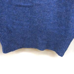 ラルフローレン RALPH LAUREN 国内正規品 クルーネック ニット セーター ウール ポニー メランジ リブ 長袖 L 青 ブルー /NT19 レディース