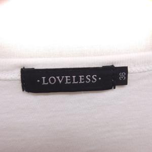 ラブレス LOVELESS カットソー Tシャツ 丸首 レース 綿 コットン 半袖 36 ホワイト 白 /TT レディース