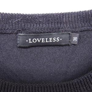 ラブレス LOVELESS ベスト ニット 刺繍 ワンポイント プルオーバー 薄手 36 黒 ブラック /TT レディース