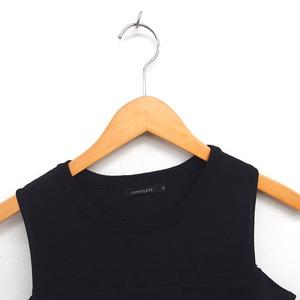 ラブレス LOVELESS ベスト ニット 刺繍 ワンポイント プルオーバー 薄手 36 黒 ブラック /TT レディース