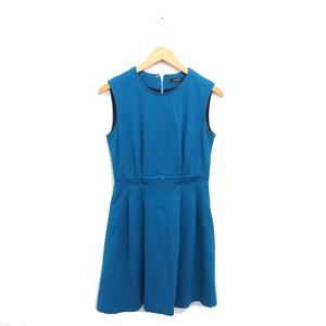 ラブレス LOVELESS ワンピース タック フレア ロング プルオーバー 厚手 ノースリーブ 36 ターコイズブルー /TT レディース