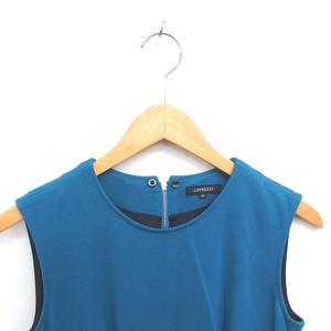 ラブレス LOVELESS ワンピース タック フレア ロング プルオーバー 厚手 ノースリーブ 36 ターコイズブルー /TT レディース