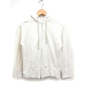 スピック&スパン Spick&Span スウェット パーカー ジップアップ 霜降り柄 コットン 綿 オフホワイト 白 /FT43 レディース