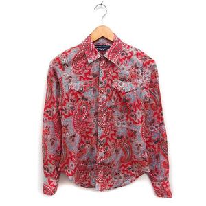 ラルフローレン RALPH LAUREN 国内正規品 ペイズリー柄 シャツ 長袖 スリムフィット コットン 綿 2 レッド 赤 /FT20 レディース