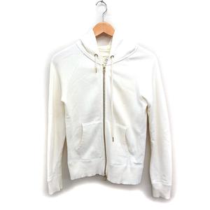 マカフィー MACPHEE トゥモローランド スウェット ジップアップ パーカー 無地 コットン 綿 S ホワイト 白 /FT20 レディース