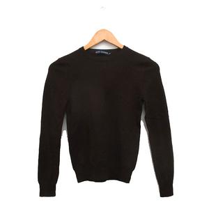 ラルフローレン RALPH LAUREN 国内正規品 ニット セーター 長袖 肘パッド ウール シンプル M ブラウン 茶 /KT25 レディース