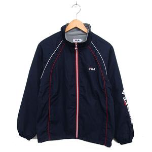 フィラ FILA 国内正規品 ラグランスリーブ ウィンドブレーカー 中綿 裏起毛 ロゴ ジップアップ M 紺 ネイビー /NT28 メンズ