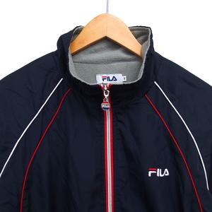 フィラ FILA 国内正規品 ラグランスリーブ ウィンドブレーカー 中綿 裏起毛 ロゴ ジップアップ M 紺 ネイビー /NT28 メンズ