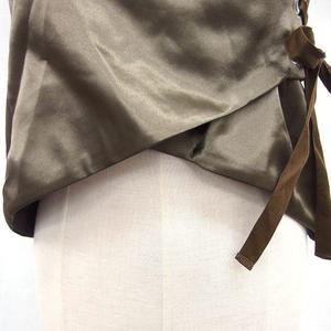 ラブレス LOVELESS サテン キャミコルセット ビスチェ レースアップ バックロング 34 カーキ /NT24 レディース