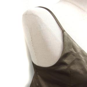 ラブレス LOVELESS サテン キャミコルセット ビスチェ レースアップ バックロング 34 カーキ /NT24 レディース