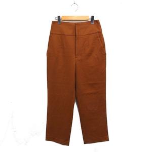 イエナ IENA ウール ハイウエスト ワイド ストレート パンツ 無地 38 キャメル 茶 /FT6 レディース