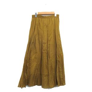 イエナ IENA フレア スカート ロング コットン シンプル マスタード /KT9 レディース