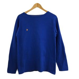 アールニューボールド R.NEWBOLD Tシャツ カットソー ロンT プルオーバー ボートネック 刺繍 長袖 L 青 ブルー メンズ