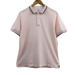 アールニューボールド R.NEWBOLD ポロシャツ シャツ プルオーバー スタンダード ライン 刺繍 ロゴ 半袖 L ピンク 紺 ネイビー メンズ