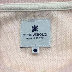 アールニューボールド R.NEWBOLD ポロシャツ シャツ プルオーバー スタンダード ライン 刺繍 ロゴ 半袖 L ピンク 紺 ネイビー メンズ