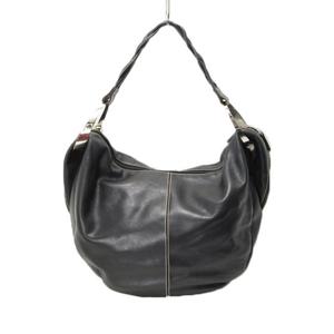 ★luna borsa★レザーボストンバッグ ブラック ショルダーバッグ 大容量 ルナボルサ Luna Borsa バッグ ワンショルダー レザー メタル 黒