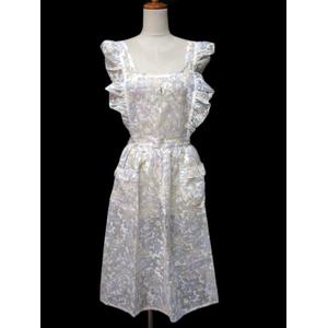 イヴサンローラン YVES SAINT LAURENT エプロン 花柄 フリル シフォン  